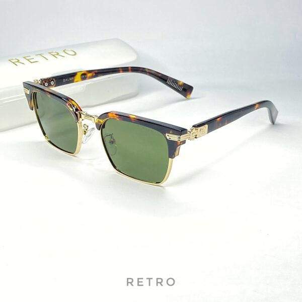 BALMN-ZS98123 CLUBMASTER GOLDEN-GREEN SUNGLASS