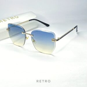 STONE WORK METAL SUNGLASS (Dual Shade)