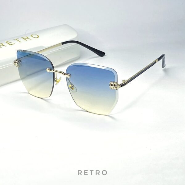 STONE WORK METAL SUNGLASS (Dual Shade)