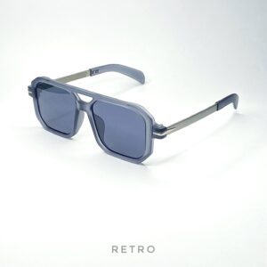 DB703 GREY DOUBLE-BRIDGE SUNGLASS