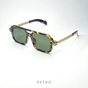 DB703 LEOPARD DOUBLE-BRIDGE SUNGLASS
