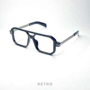DB703 Glossy-Black DOUBLE-BRIDGE Eyewear